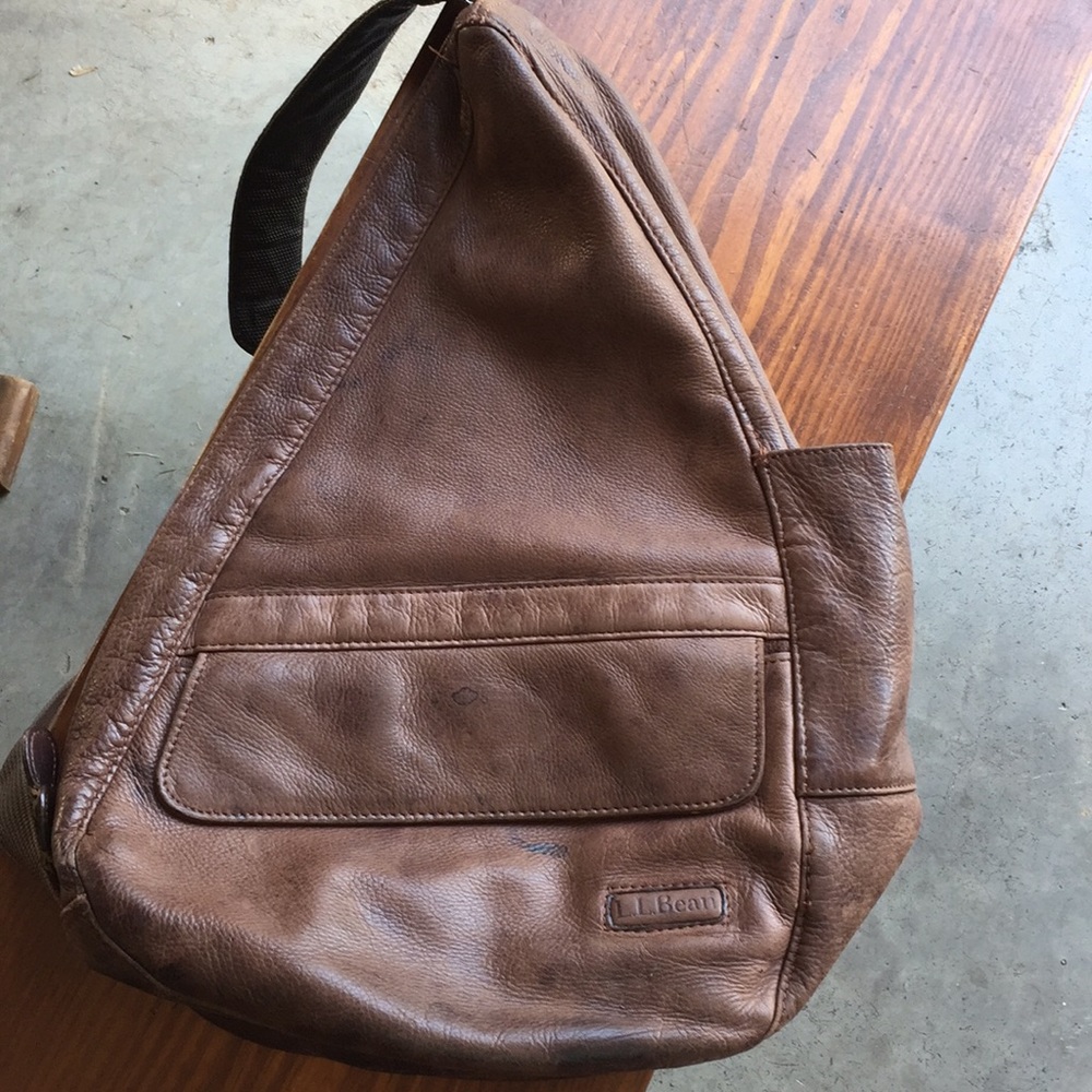 LLBean Healthy Back Pack♥️Leather